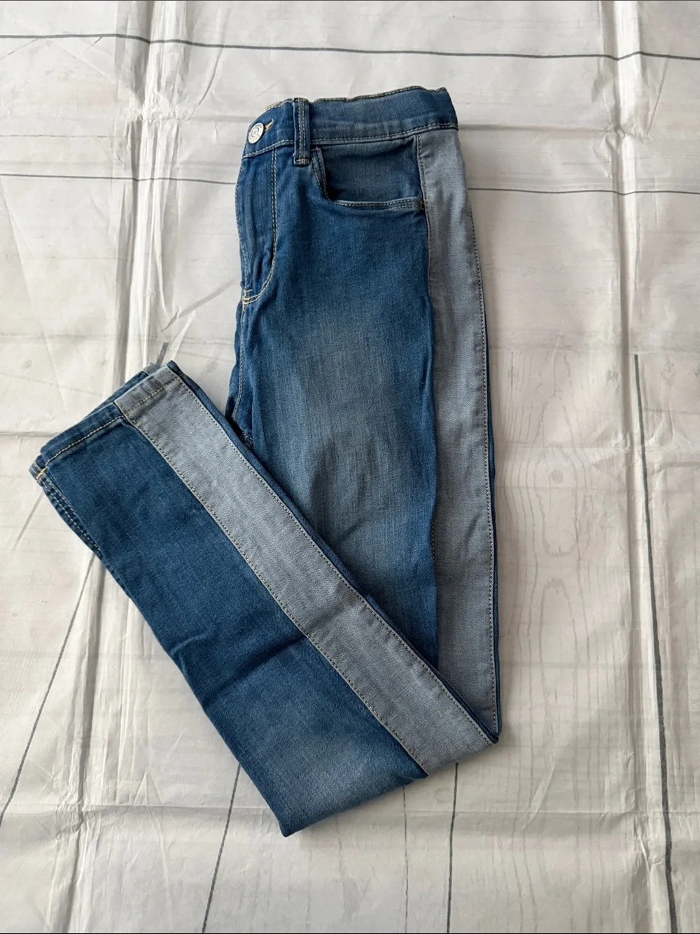OshKosh B'gosh Dual-Tone Blue Side-Panel Jeans